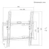 MACLEAN MC-187 Tilt TV Wall Mount for 32-75 inch Screens, VESA up to 400x400, 45 kg, Black