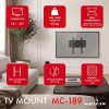 MACLEAN MC-189 Tilt TV Wall Mount for 13-43 inch Screens, VESA 200x200, 45 kg, Black