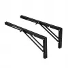MACLEAN MC-195 Folding Wall Shelf Bracket Pair White Steel 60kg