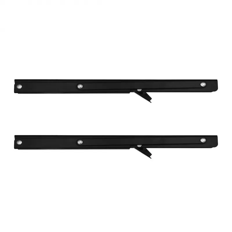 MACLEAN MC-195 Folding Wall Shelf Bracket Pair White Steel 60kg