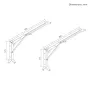 MACLEAN MC-195 Folding Wall Shelf Bracket Pair White Steel 60kg