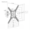 Maclean MC-758 N Fixed Wall Mount for 23-65 Inch TVs and Monitors, 30 kg, VESA 400x400, Black