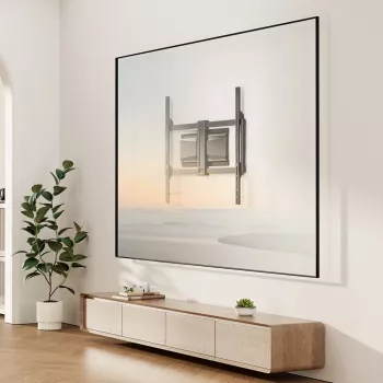 MACLEAN MC-881 N Fixed TV Wall Mount for 37-90 inch Screens, VESA up to 600x400, 65 kg Load, Black