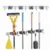 Maclean Wall-Mounted Organizer for Garden Tools and Mops, Steel, with Hooks, Max. Load 20 kg, Width 49 cm, MC-184