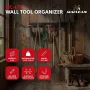 Maclean Wall-Mounted Tool Organizer, Steel, Max Load 228 kg, Width 1222 mm, MC-179