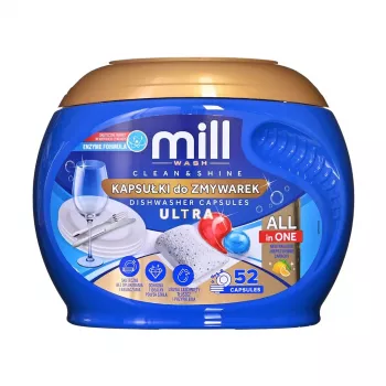 MADONIS Mill Dishwasher Detergent Set - 3 Pieces (Lemon Dishwashing Liquid, Dishwasher Liquid, Salt)