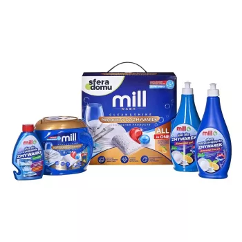 MADONIS Mill Dishwasher Detergent Set - 3 Pieces (Lemon Dishwashing Liquid, Dishwasher Liquid, Salt)
