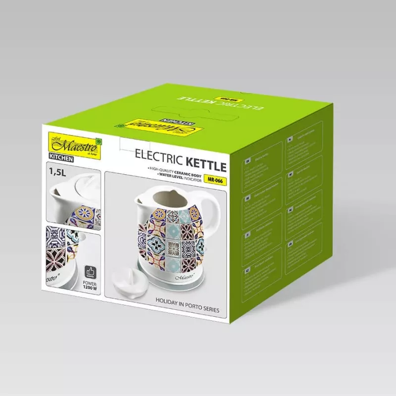 Maestro MR-066 Ceramika Electric Kettle 1.7L 2200W Blue