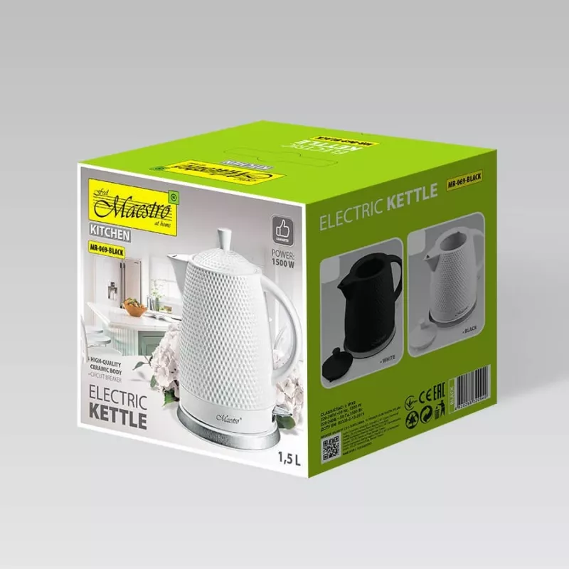 Maestro MR-069 Electric Kettle, Black