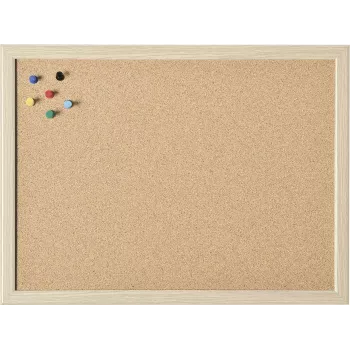 Magnetoplan Cork Board with Wooden Frame 1000 x 600 mm, Natural Pressed Cork, Self-Healing, Wall-Mountable, for Pinning Notes, Memos and Photos (121924)