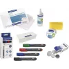 MAGNETOPLAN HOLTZ 12299 Whiteboard Accessory Set - Multicolor (Black, Blue, Green, Red) with Markers, Magnets, Eraser, Cleaning Cloth and Fluid