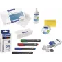 MAGNETOPLAN HOLTZ 12299 Whiteboard Accessory Set - Multicolor (Black, Blue, Green, Red) with Markers, Magnets, Eraser, Cleaning Cloth and Fluid