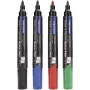 MAGNETOPLAN HOLTZ Board & Flipchart Marker Set, Round Tip, Assorted Colours, 10-Pack (12281)