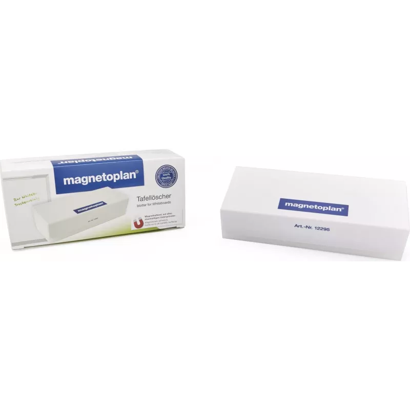 MAGNETOPLAN HOLTZ Magnetic Whiteboard Eraser with Replaceable Paper, Grey (12295)