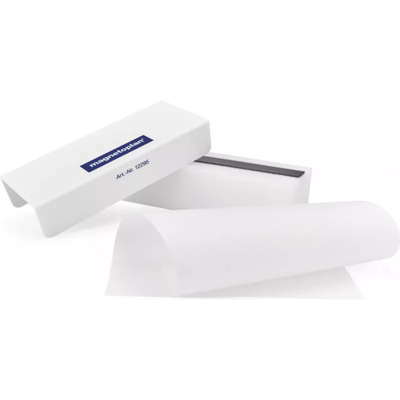 MAGNETOPLAN HOLTZ Magnetic Whiteboard Eraser with Replaceable Paper, Grey (12295)