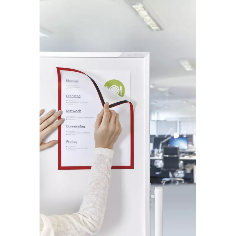 MAGNETOPLAN HOLTZ Magnetofix Magnetic Document Holder A4 Red 1130306