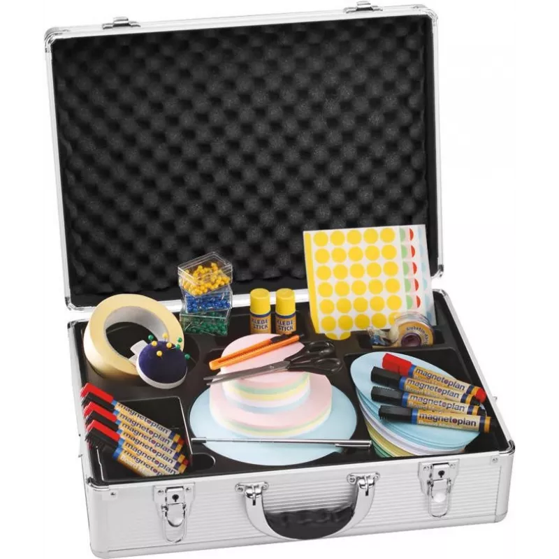 MAGNETOPLAN HOLTZ Moderation Kit Compact, filled with over 1,800 pieces, robust aluminium case (1111511)