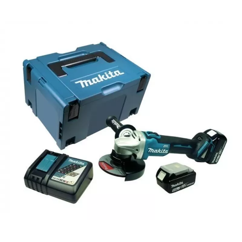 Makita DGA506RTJ 18V LXT Brushless Cordless Angle Grinder 125mm 8500 RPM