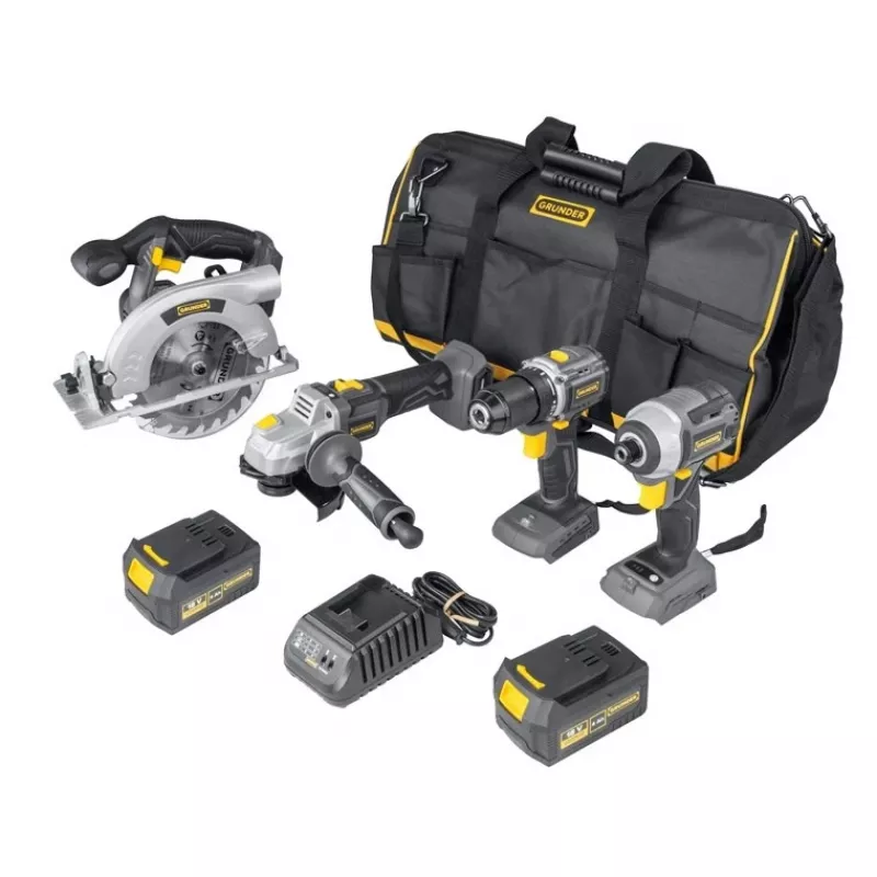 Makita NEW 4 TOOL KIT 18V LXT Brushless Combo Kit (2x4.0Ah)