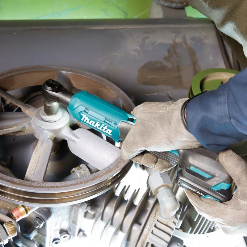 Makita WR100DSA 12V CXT Cordless Ratchet Wrench Kit with 1/4 inch & 3/8 inch Drives, 47.5 Nm, 2.0Ah Battery, Charger, LED Light