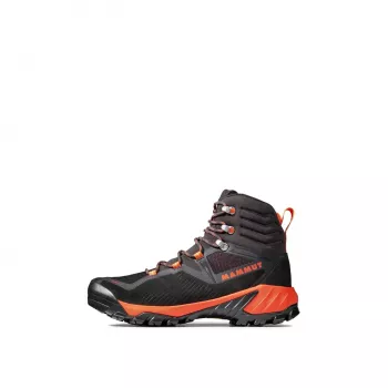 Mammut Sapuen High GTX Men's Hiking Boots - Black/Hot Red, Size 47