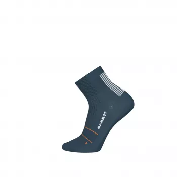 Mammut Trail Running Targeted Cushion Quarter Socks Deep Ice-Tangerine