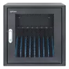 Manhattan 10-Bay Laptop Charging Cabinet Desktop via AC Adapter (EU) - Lockable Steel Cart for Laptops up to 16 inch, iPads, MacBooks, Chromebooks