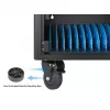 Manhattan 12-Bay USB-C Laptop Charging Cabinet on Wheels, 65W per Port, 780W Total, Steel, Black, UK & EU Cables, 395x32.5x290mm Bays