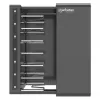 Manhattan 16-Bay USB-C Laptop Charging Cabinet, 65W per Port, Lockable Steel Cart, UK & EU Plugs