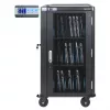 Manhattan 30-Bay Laptop Charging Cart/Trolley via AC Adapter (EU) - Lockable Steel Cabinet, 220-240V, 2300W, CEE 7/7 Plug, 3m Cord, 4 Casters