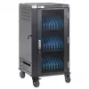 Manhattan 30-Bay Laptop Charging Cart/Trolley via AC Adapter (EU) - Lockable Steel Cabinet, 220-240V, 2300W, CEE 7/7 Plug, 3m Cord, 4 Casters