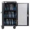 Manhattan 30-Bay Laptop Charging Cart/Trolley via AC Adapter (EU) - Lockable Steel Cabinet, 220-240V, 2300W, CEE 7/7 Plug, 3m Cord, 4 Casters