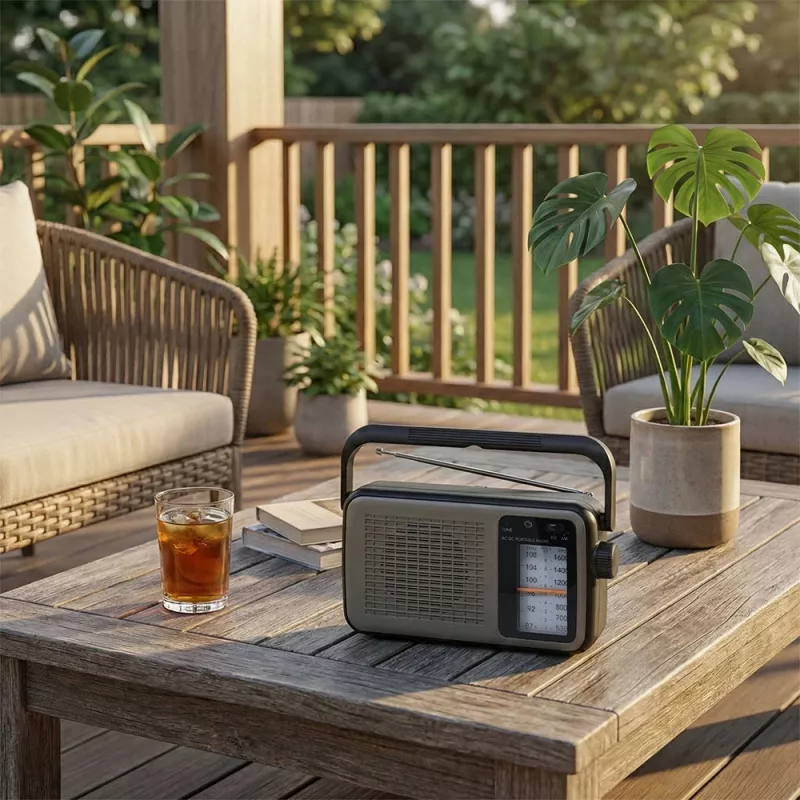 Manta MARDI919BK San Remo Black Portable Radio with Bluetooth, FM/AM, USB, SD Card, AUX