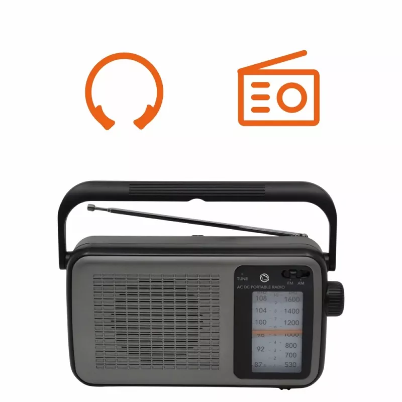 Manta MARDI919BK San Remo Black Portable Radio with Bluetooth, FM/AM, USB, SD Card, AUX