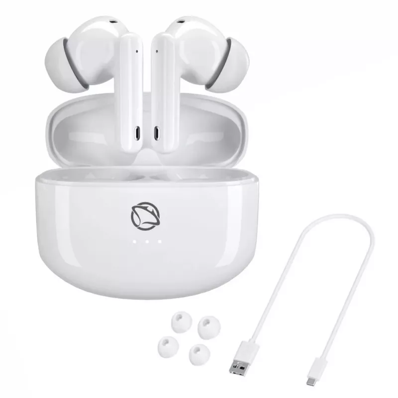 Manta MTWS008W Rytmo White True Wireless Bluetooth 5.0 Earbuds with Charging Case