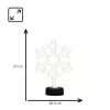 Manta SNL84WH LED Snowflake Decorative Lamp, Cool White, Battery Powered, Hanging, Plastic, White, 200 mm