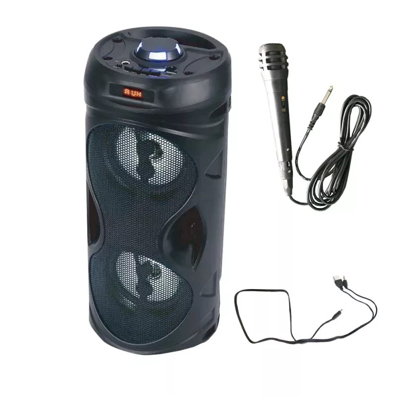 Manta SPK815 Portable Bluetooth Party Speaker with Karaoke, 30W RMS, Disco LED, FM Radio, USB/SD/AUX