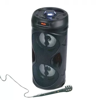 Manta SPK815 Portable Bluetooth Party Speaker with Karaoke, 30W RMS, Disco LED, FM Radio, USB/SD/AUX