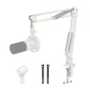 MAONO BA20 White Microphone Boom Arm – Desk Clamp, Steel, 360° Rotation
