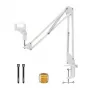 MAONO BA20 White Microphone Boom Arm – Desk Clamp, Steel, 360° Rotation