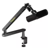 Maono BA92 Boom Arm Black - 750mm Adjustable Microphone Scissor Arm with Desk Clamp & Grommet Mount, Silent Springs, Cable Management