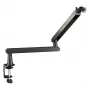 Maono BA92 Boom Arm Black - 750mm Adjustable Microphone Scissor Arm with Desk Clamp & Grommet Mount, Silent Springs, Cable Management