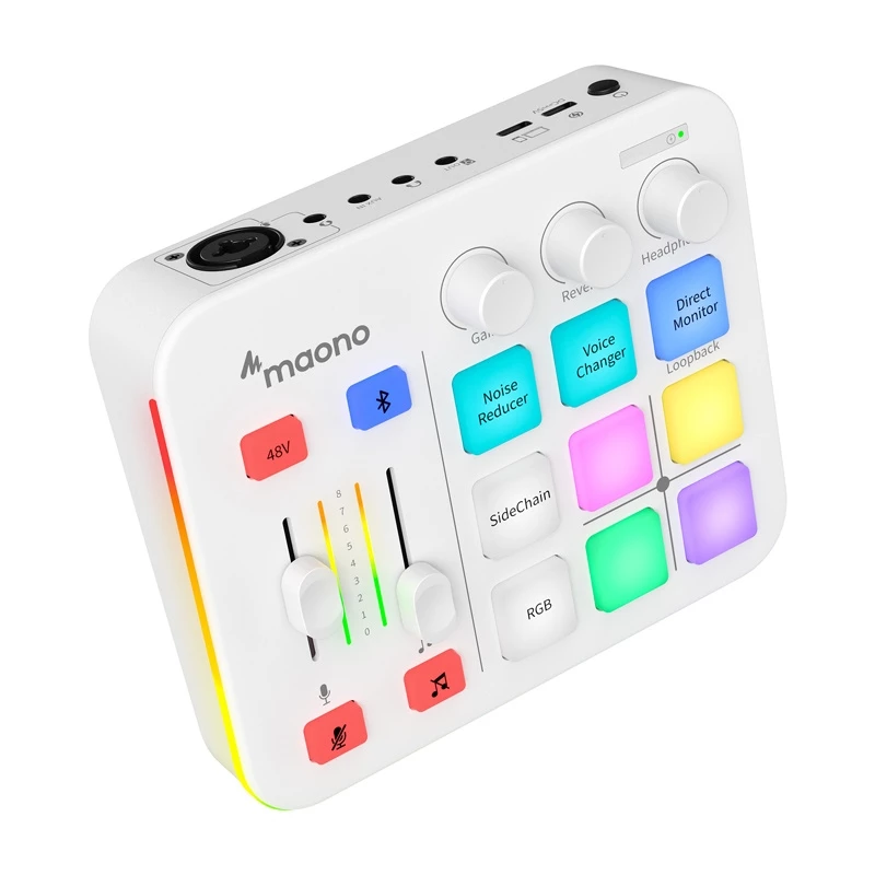 Maono G1 Neo USB-C Audio Interface Sound Card - White