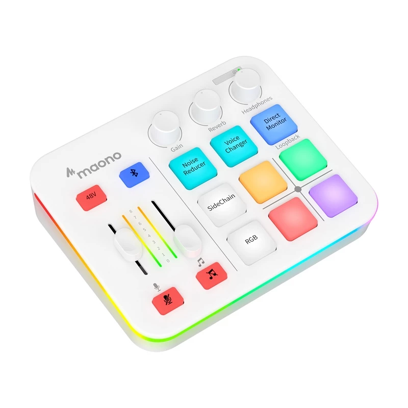 Maono G1 Neo USB-C Audio Interface Sound Card - White