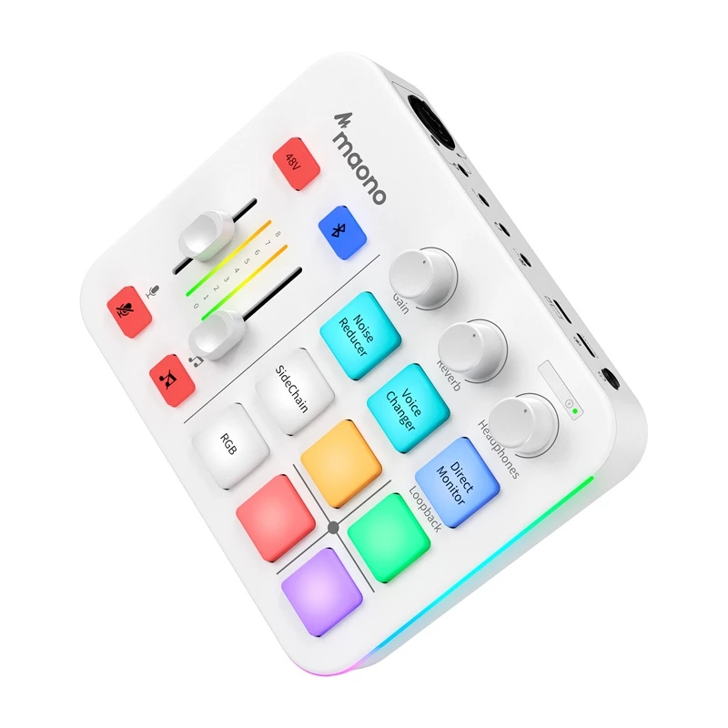 Maono G1 Neo USB-C Audio Interface Sound Card - White