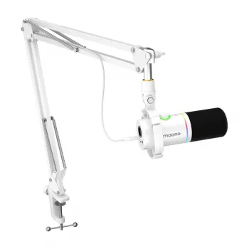 Maono PD200XS Dynamic Microphone with USB-C and XLR, Cardioid, White