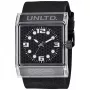 Marc Ecko Men's Quartz Analog Watch E08513G6 44mm Black Dial Silicone Strap