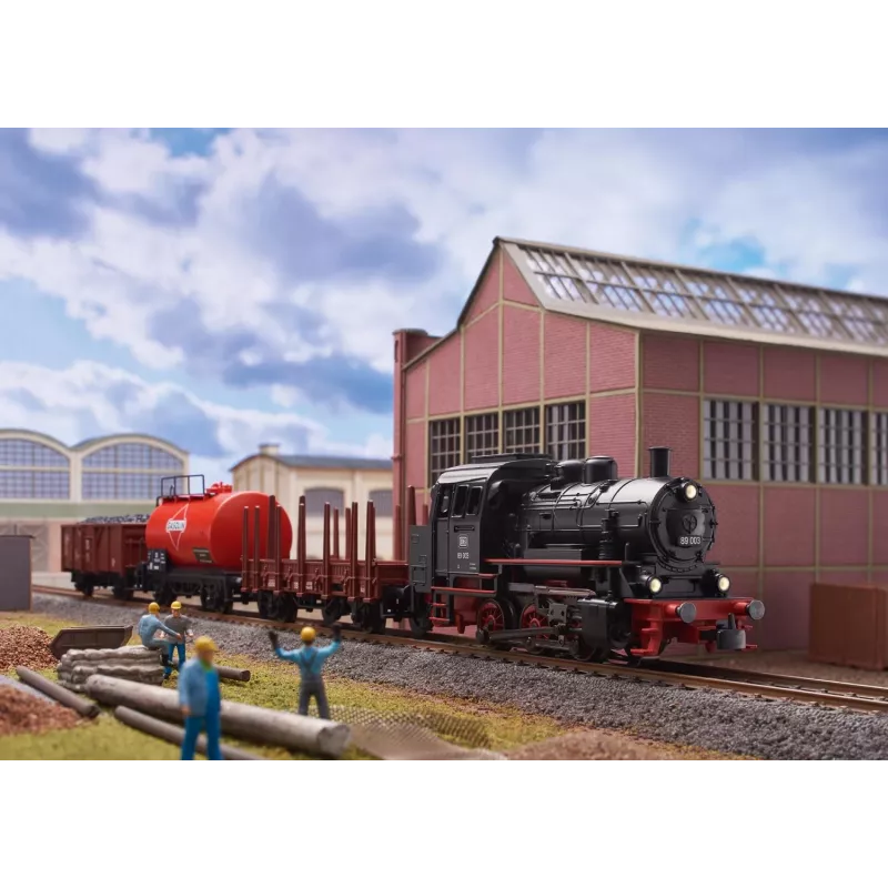 Märklin 29890 Digital Starter Set Freight Train with BR 89.0 Steam Locomotive, C-Track, Mobile Station, H0 Scale (1:87), Era III