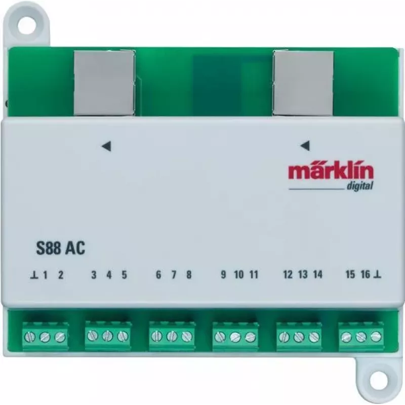 Märklin 60881 s88 Digital Feedback Module for 16 Contact Inputs – Green/White