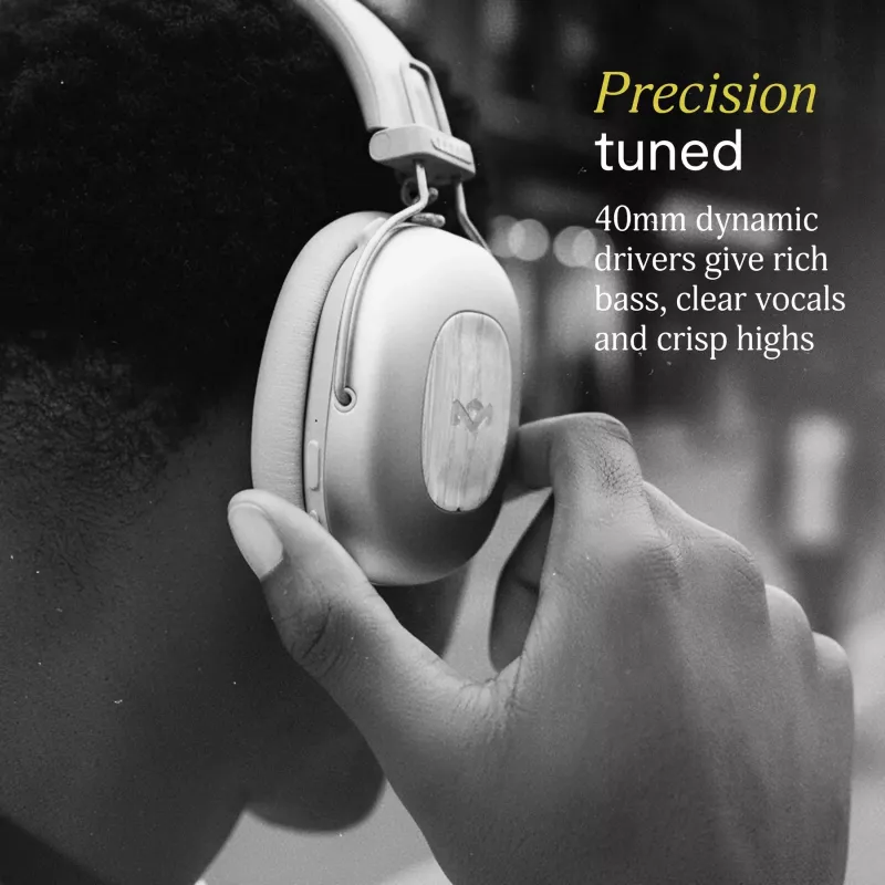 Marley Positive Vibration Rebel Bluetooth ANC Over-Ear Headphones – Signature Black